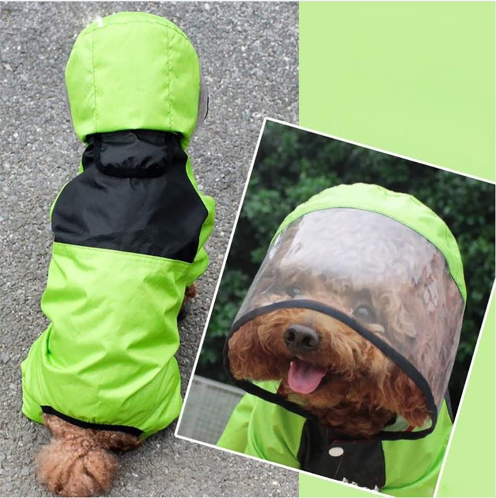 Impermeable para Perros, Mono Impermeable for Perros, Reflectante, Chaqueta con Capucha, Ropa for Exteriores for pequeños, Suministros for Mascotas(Red,XS)
