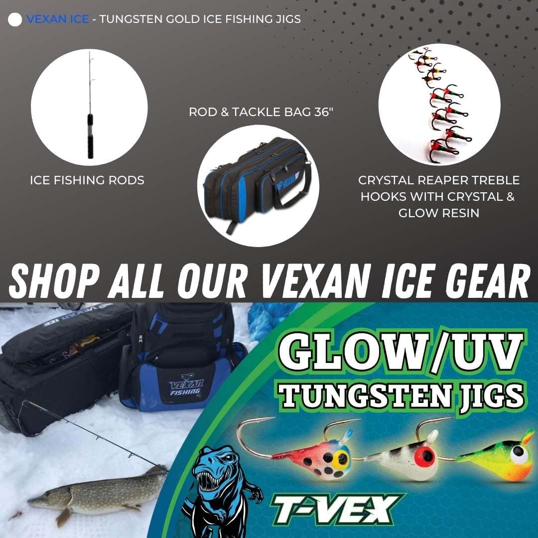 Vexan 10-Pack Tungsten Gold Ice Fishing Jigs