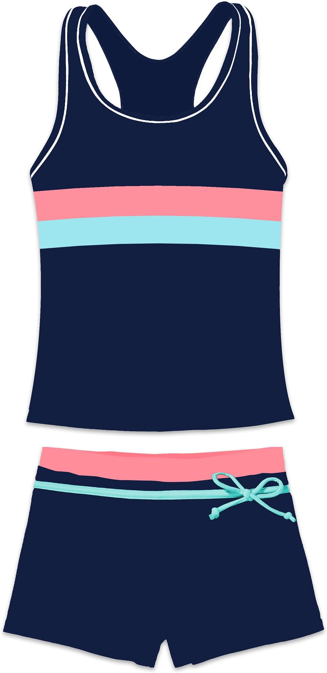 Little Girls' Summer Swimwear Two Piece Boyshort Tankini Kids Swimsuit