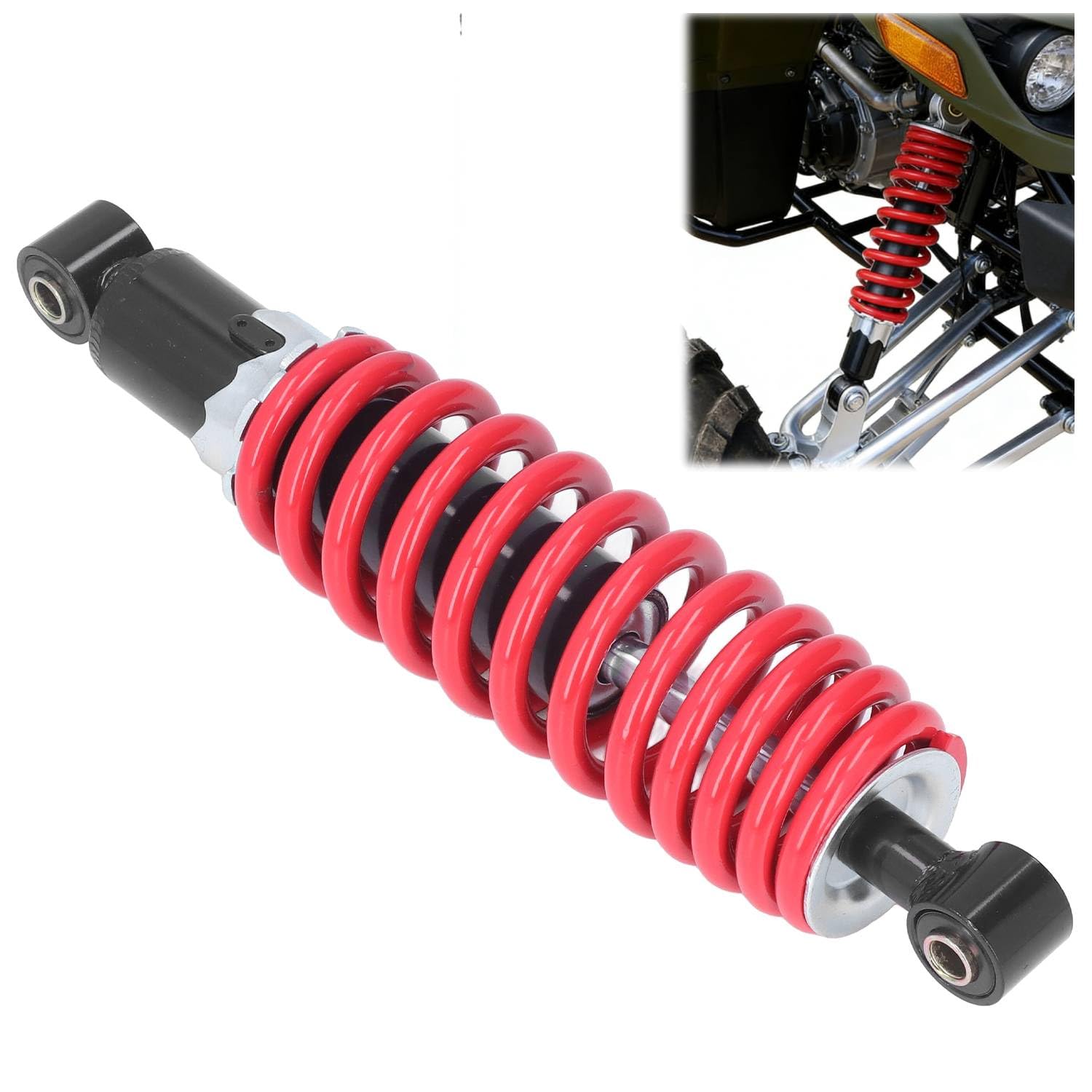 Tissting Amortisseur Arrière Moto,305mm Amortisseur ATV 5 Niveaux Réglables