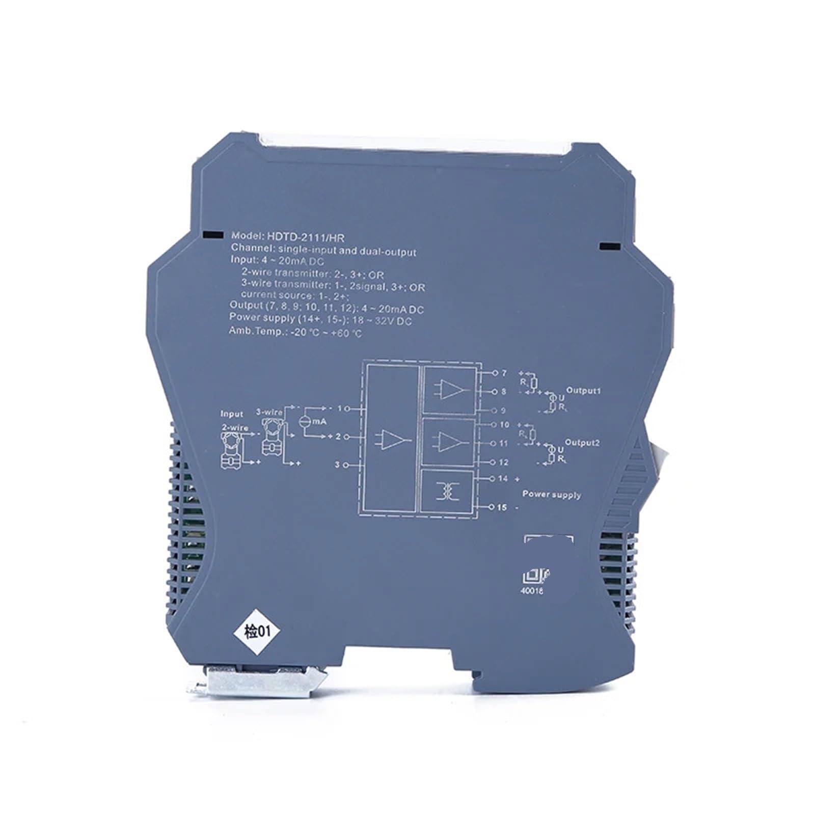 Convertisseur d'isolation de Signal 4-20ma, 1 pièce, convertisseur de puissance DC à DC 18-32VDC, sortie 1 en 1, 1 en 2, 2 en 2, 1 en 4(1in2,Input 4-20mA,Output 1-5V)