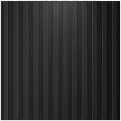 Vista 11 de Art3d Panel de pared de listones, panel texturizado acanalado 3D 12-Azulejos 19.7 x 19.7 pulgadas. - Nogal Cuadrado - Nogal