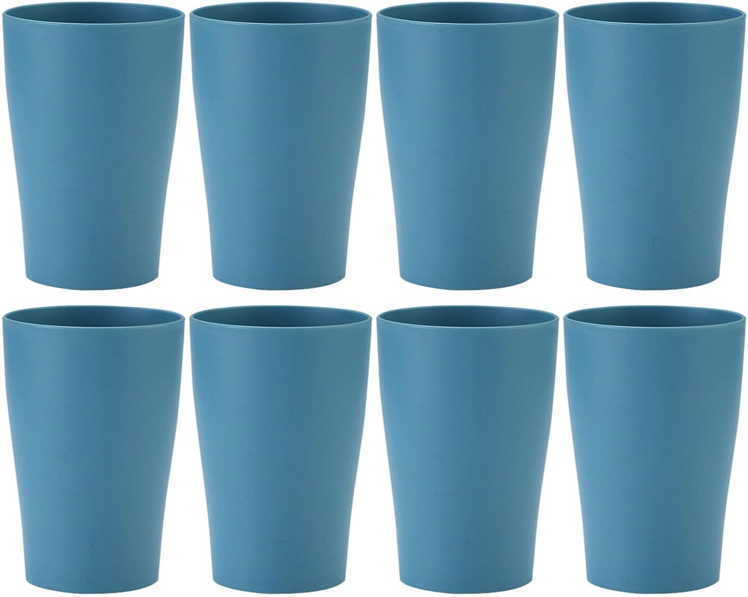 Yanglonghui Lot de 8 gobelets en plastique de 700 ml réutilisables, en acrylique sans BPA, incassables, intérieur texturé, passent au lave-vaisselle (bleu, 700 ml