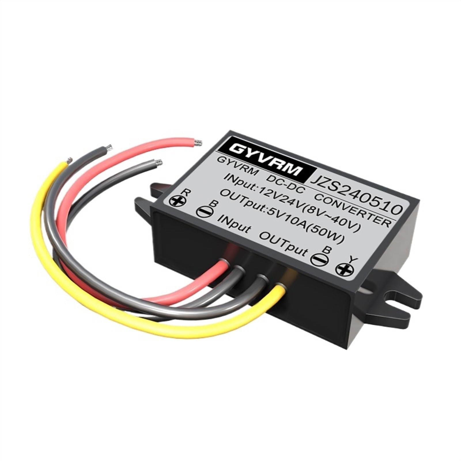 Convertisseur de CC réducteur 24V à 5V 10A en plastique ABS résistant