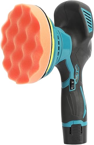 Miniatura 1 de Pulidor de automóvil de 6 velocidades variables, alimentado por batería, inalámbrico, potente motor, mango ergonómico, pulido de automóvil de doble