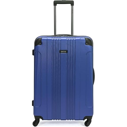 Kenneth Cole REACTION Out of Bounds Lightweight Hardshell 4-Wheel Spinner Luggage, Cobalt Blue, 28-Inch Checked