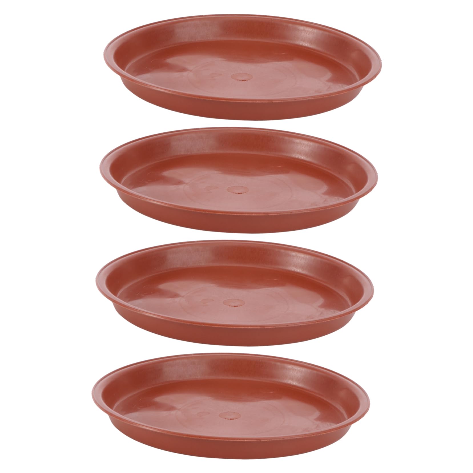 BEBEMOKO 10Pcs Red Plastic Flowerpot Drip Tray Plant Pot Saucer for Use for Protecting Surfaces and Maintaining Moisture Levels with Potted Plants