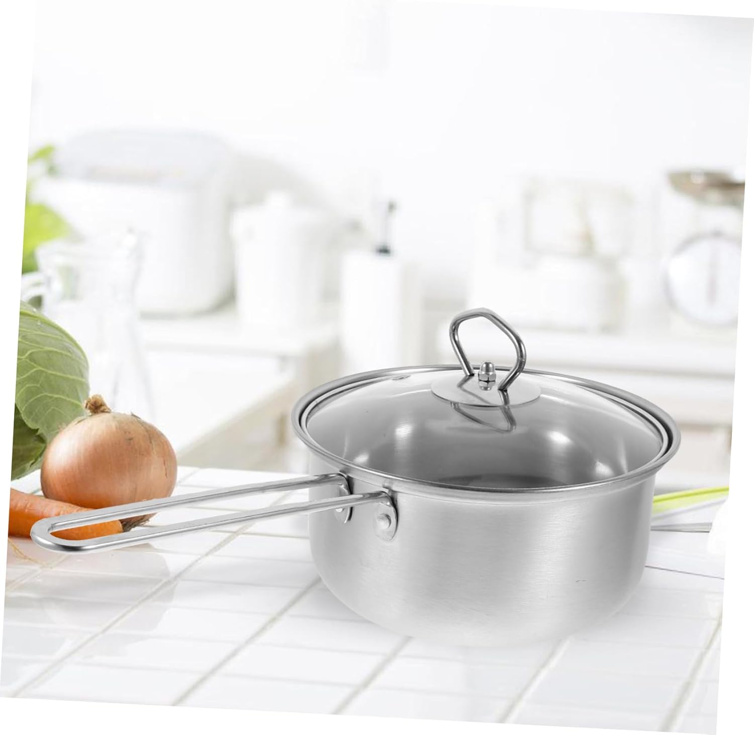 Luxshiny Stainless Steel Cookware Set Kitchen Pot Pan with Soup Pot Frying Pan Seamless Design for Easy Cleaning Comfortable Steel Handles for Secure Grip