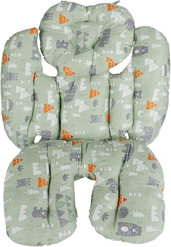 Miniatura 6 de Tapete grueso acolchado para cochecito de bebé, universal, suave, transpirable, malla de aire 3D, de algodón, para asiento de bebé, para silla de