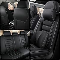 Vista 2 de Fundas de asiento de automóvil de lujo para Ford Bronco Sport 2021-2025, impermeables, suaves, transpirables, de cuero PU, con bolsillos de Negro