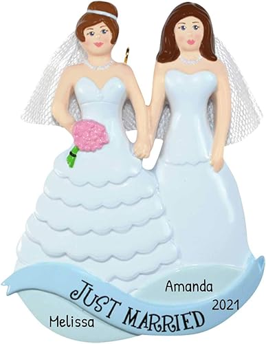 Miniatura 5 de Ornaments by Elves Adornos personalizados para parejas 2024 – Pijamas de Papá Noel, decoración del orgullo 2024, adornos de recuerdo de nuestra