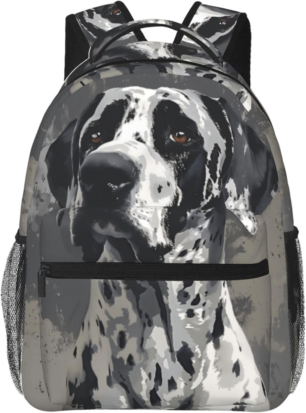Artistic Great Dane Dog Backpack, Polyester Backpacks with Straps, 11.4inx5.9inx15.7in, Multi-Pocket Storage Bookbag, Ideal For School Work Travel Hiking Camping, Women Girls Pet Lovers Gifts