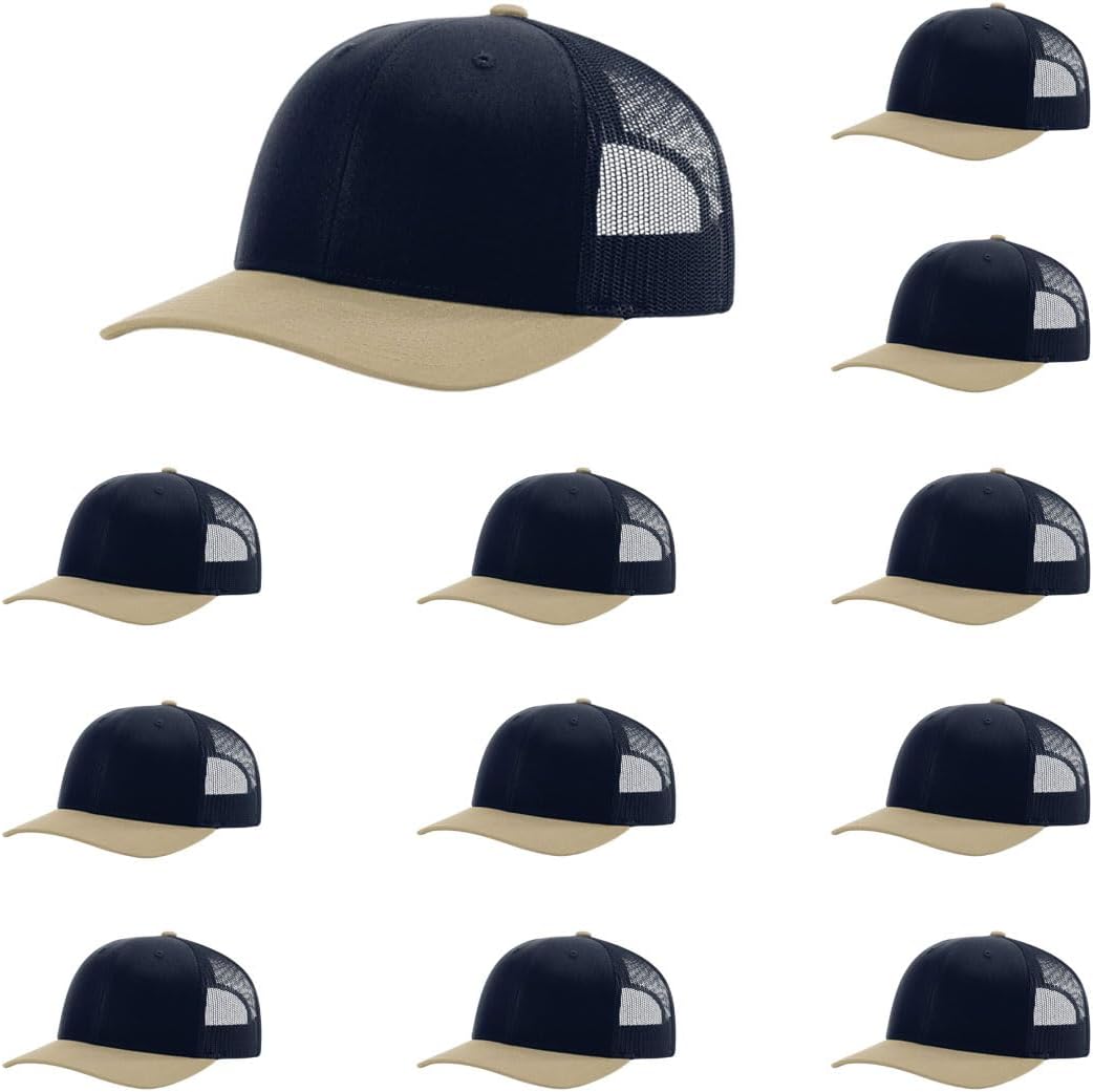 Richardson 112 Classic Six-Panel Adjustable Snapback Trucker Cap | Bulk Packs Available