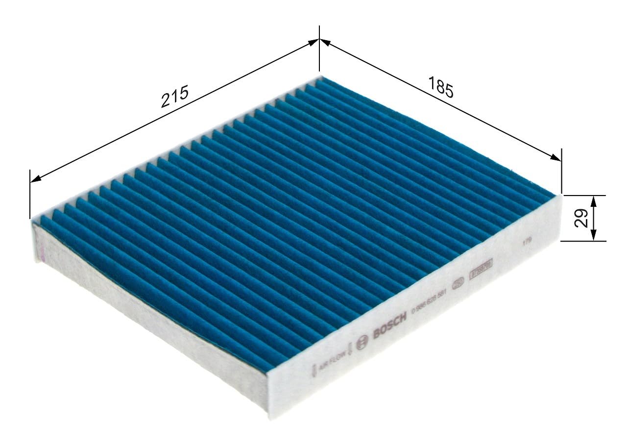 Bosch FILTER+pro Filtro Abitacolo A8581, Filtro di Ricambio ad Alta Efficienza - Agisce efficacemente contro polline, polveri Sottili, muffe e batteri per un'aria più pulita all'interno del veicolo
