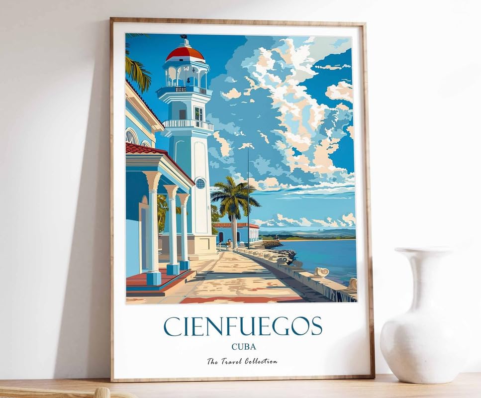 Poster Cuba Cienfuegos pour transformer un mur vide en une déco tropicale motivante A0