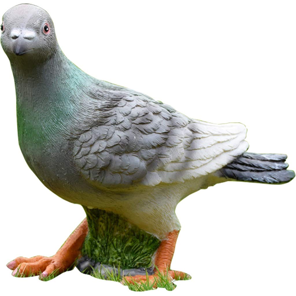 MNUvxzaewf Garden Statues Outdoor Decor Balcony Figurine Pigeon Lawn Animal Statue Bird(Grey,30 * 13 * 23cm)