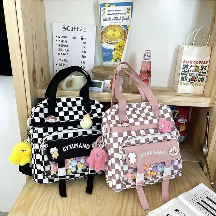 Miniatura 7 de Lindas bolsas para la escuela, kawaii, bolsa japonesa multifuncional, mochilas estéticas para adolescentes, niñas, niños, bolsas de almuerzo,