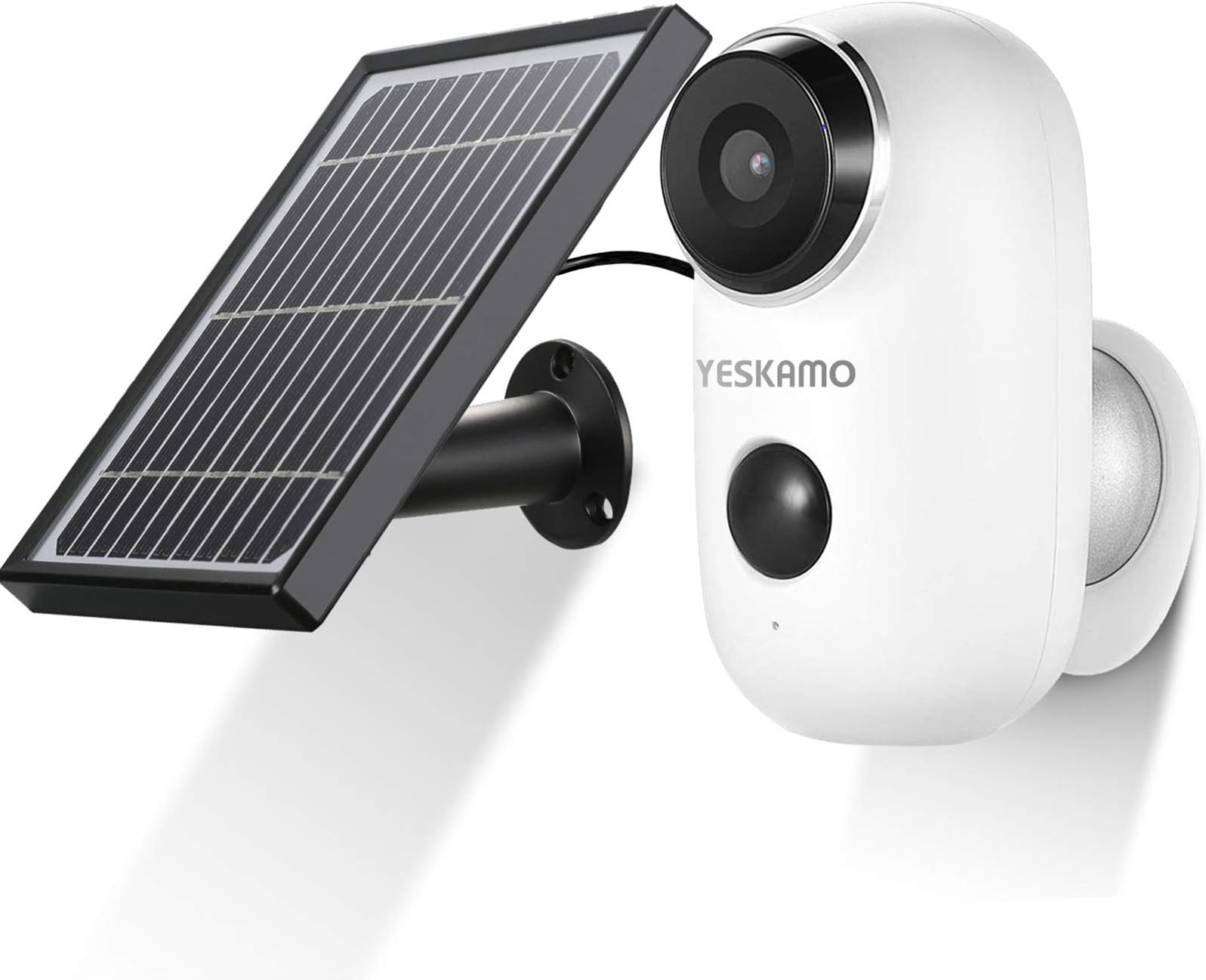 YESKAMO Security Camera Outdoor Wireless 1080P HD Rechargeable Battery Security Camera Magnetic Mount for Home Surveillance CCTV System Solar Power, 2 Way Audio, Night Vision, PIR & Motion Sensor