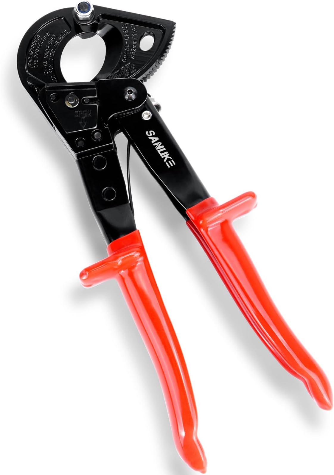 Ratchet Cable Wire Cutter, Heavy Duty Ratcheting Cable Cutters for Electricians - Cutting Aluminum Copper Soft Wire up to 240mm²/600MCM