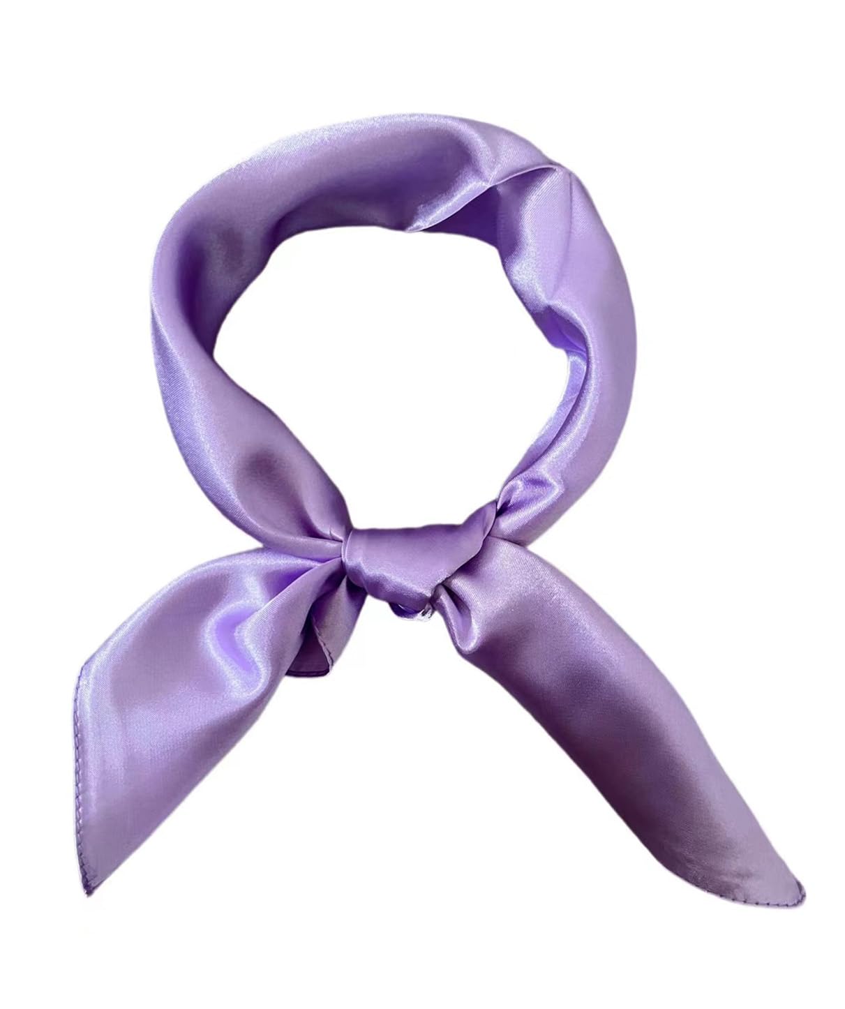 Pañuelo retro de los años 50 con sensación de seda para el cuello, Lavanda