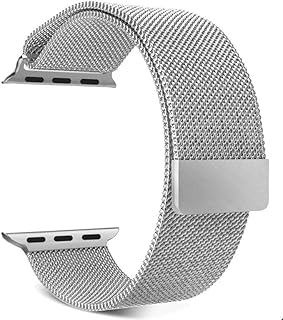 سوار بنمط حلقة ميلانو لساعة ابل واتش 42 ملم/ 44 ملم، بديل لساعة ابل من الستانلس ستيل
