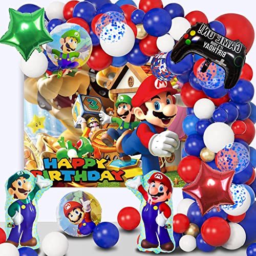 Gleemix Pixel Luftballon Set - 4 Stück Riesen Folienballons Für Gamer Parties