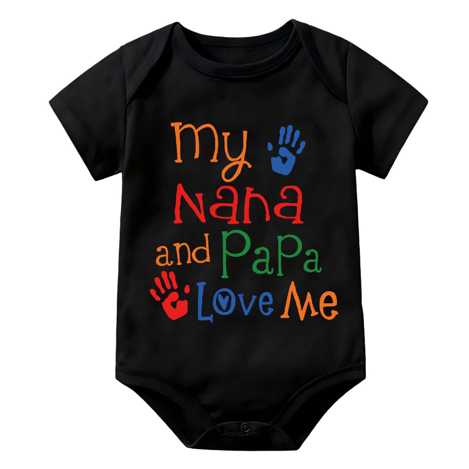 My Nana And Papa Love Me Newborn Outfit Short Sleeve Baby Clothes Infant Romper