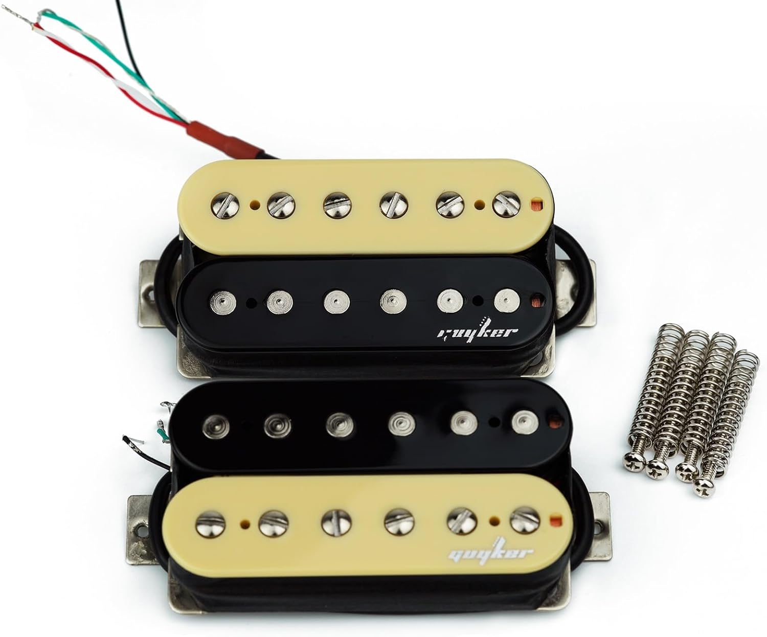 Guyker Electric Guitar Humbucker Pickups, Neck/Bridge Dual Coil Open Pickups Set Replacement Part, HBC-BKIV
