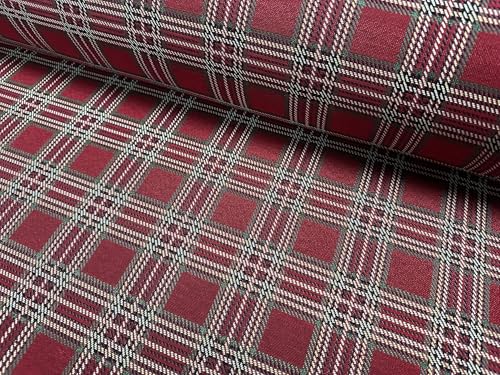 Tissu ameublement carreaux de Noël pour rideaux et coussins chaleureux