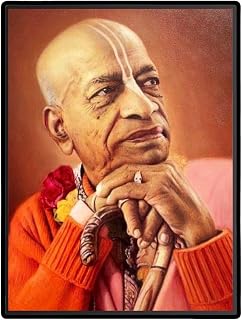 Swami Prabhupada Laminated Photo (9x11 Inches Without glass) Divine Blessings for Table and Walls,Home & Office and Temple Decoration