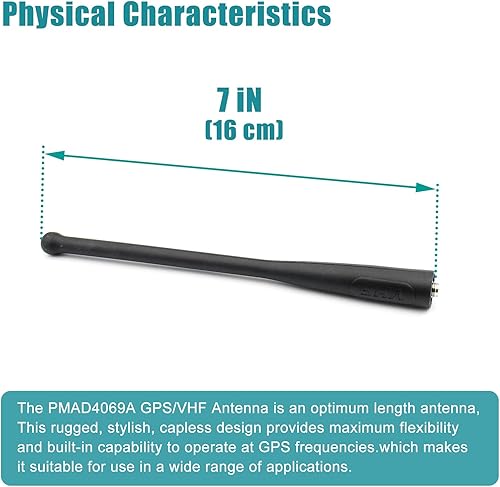 Miniatura 3 de Accessoryway Paquete de 3 antenas GPS/VHF PMAD4069A de 160-174 MHz compatibles con Motorola XPR 6350 XPR 6550 XPR 6580 APX4000 APX6000 APX7000 XiR