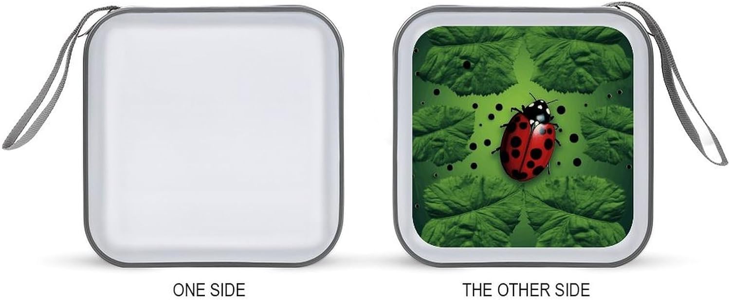 Green Leaf Ladybug CD Case CD Storage Box DVD Sleeves