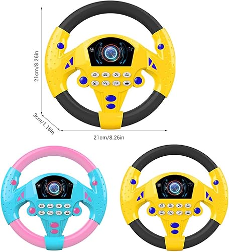 Baby Steering Wheel Toy, with Lights and Sounds for Early Development, Infant Learning Wheel, Electric Simulation, for Babies, Toddlers, and Kids Ages