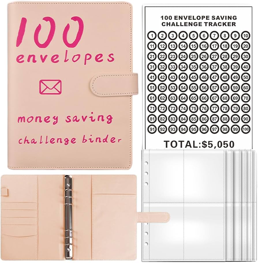 Amazon.co.jp: 封筒付き貯蓄チャレンジブック、 100日貯金チャレンジ