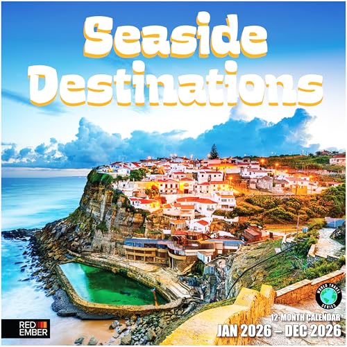 RED EMBER Seaside Destinations 2026 Wall Calendar 12 Month |