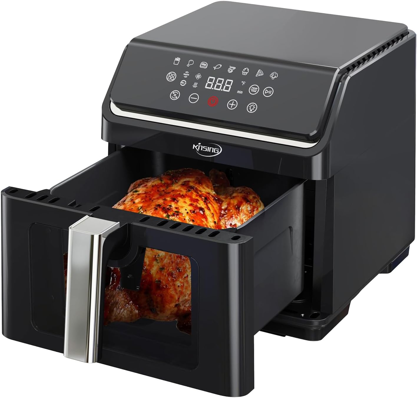 Air Fryer with Window Visible 8-in-1,8.7-Qt Large space,85% Less Oil,Roast, Bake, Dry, Reheat, Frozen, Broil,160-400℉ Even Results With Precise Temperature Control,Dishwasher-Safe Air Fryer with Window Visible 8-in-1,8.7-Qt Large space,85% Less Oil,Roast, Bake, Dry, Reheat, Frozen, Broil,160-400℉ Even Results With Precise Temperature Control,Dishwasher-Safe