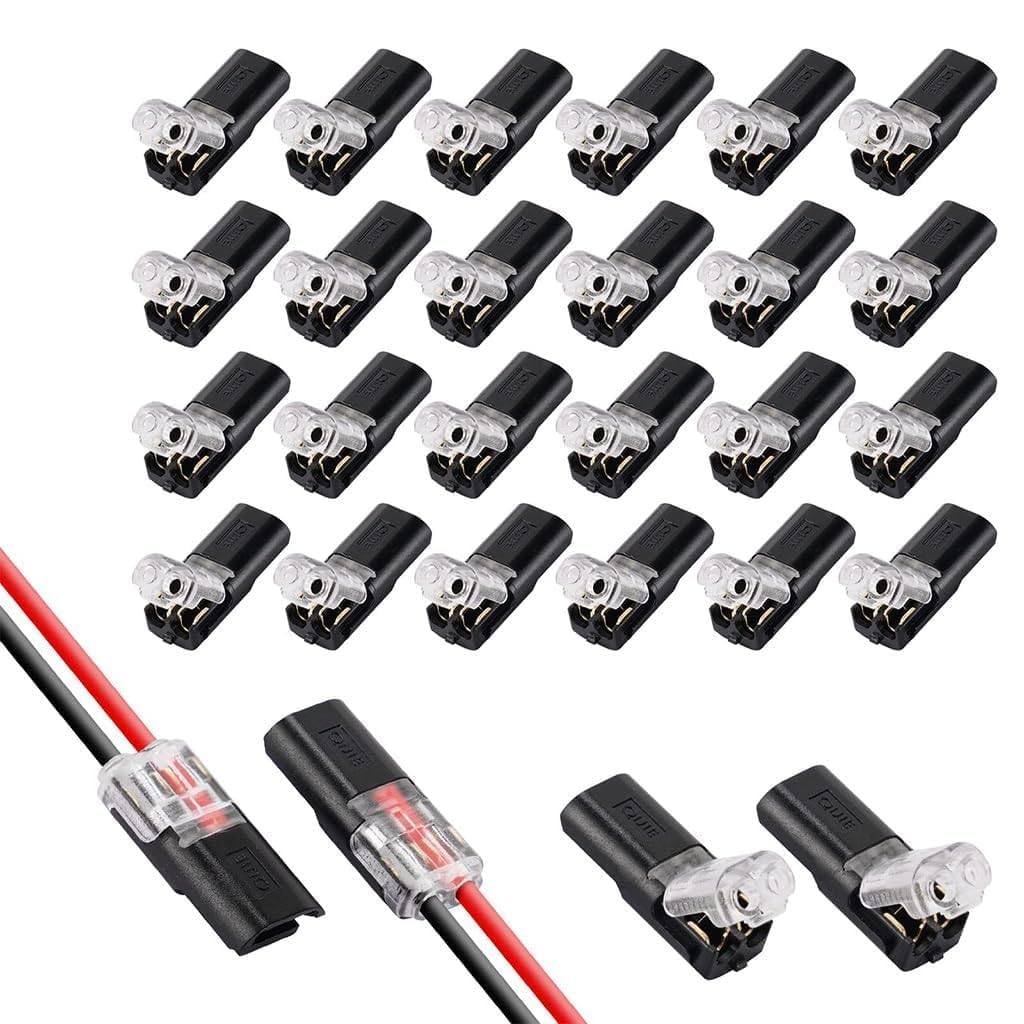 WROPZO 2 Pin Cable Connector | Electrical Wire Connector | 2 Pin Push Type Connector | 2 Way Universal Compact Wire Terminals With Locking Buckle | For Electronics (Pack of 4 Pair, Multicolor)-image-2