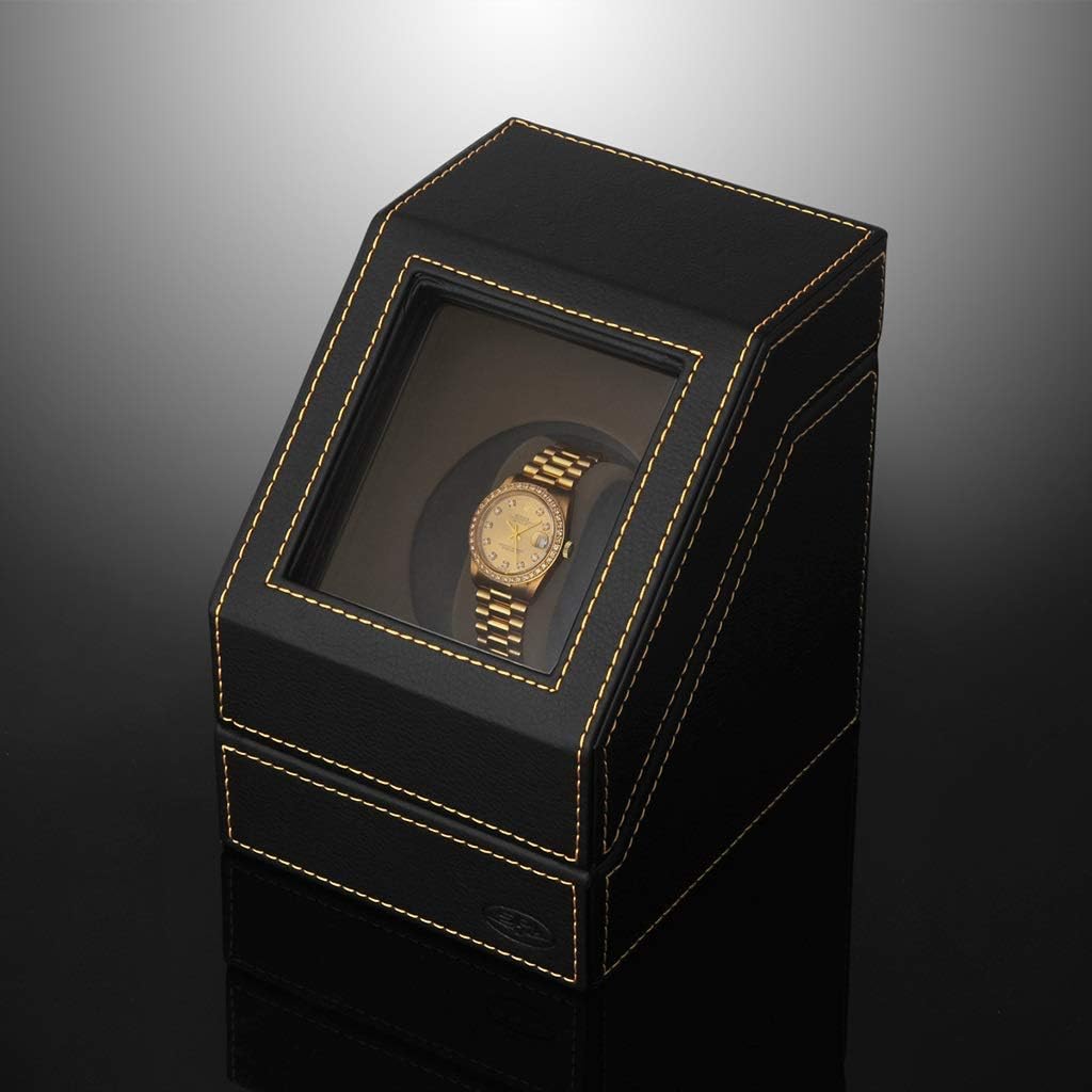 Watch Winders Watch Winder Boxes Automatic Single Winding Box Watch Box Quiet Motor Turn Table Device Automatic Mechanical Watch Storage 1+0 Watch Winder Watch Box