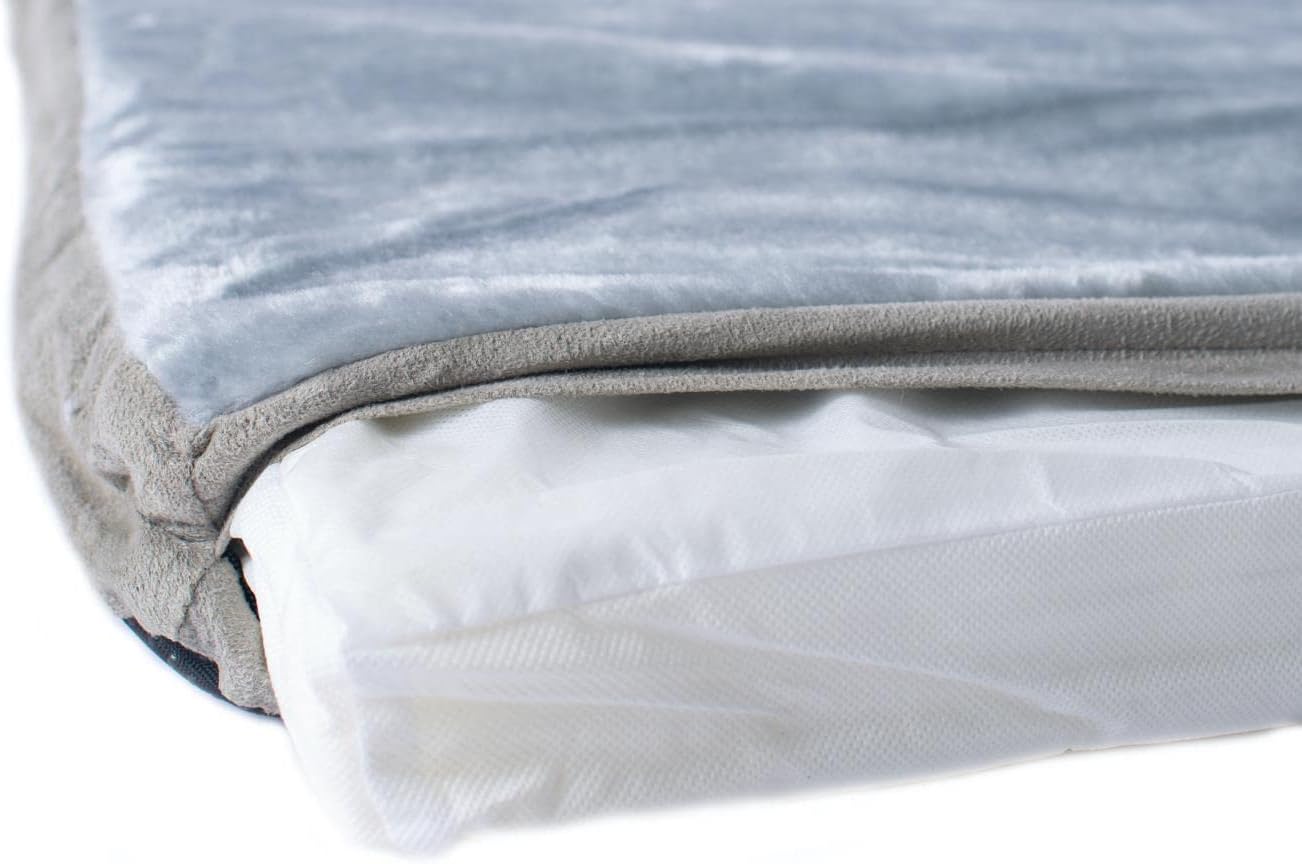 Armarkat Memory Foam Orthopedic Pet Bed Pad in Sage Green and Gray, 39-Inch by 28-Inch by 3-Inch