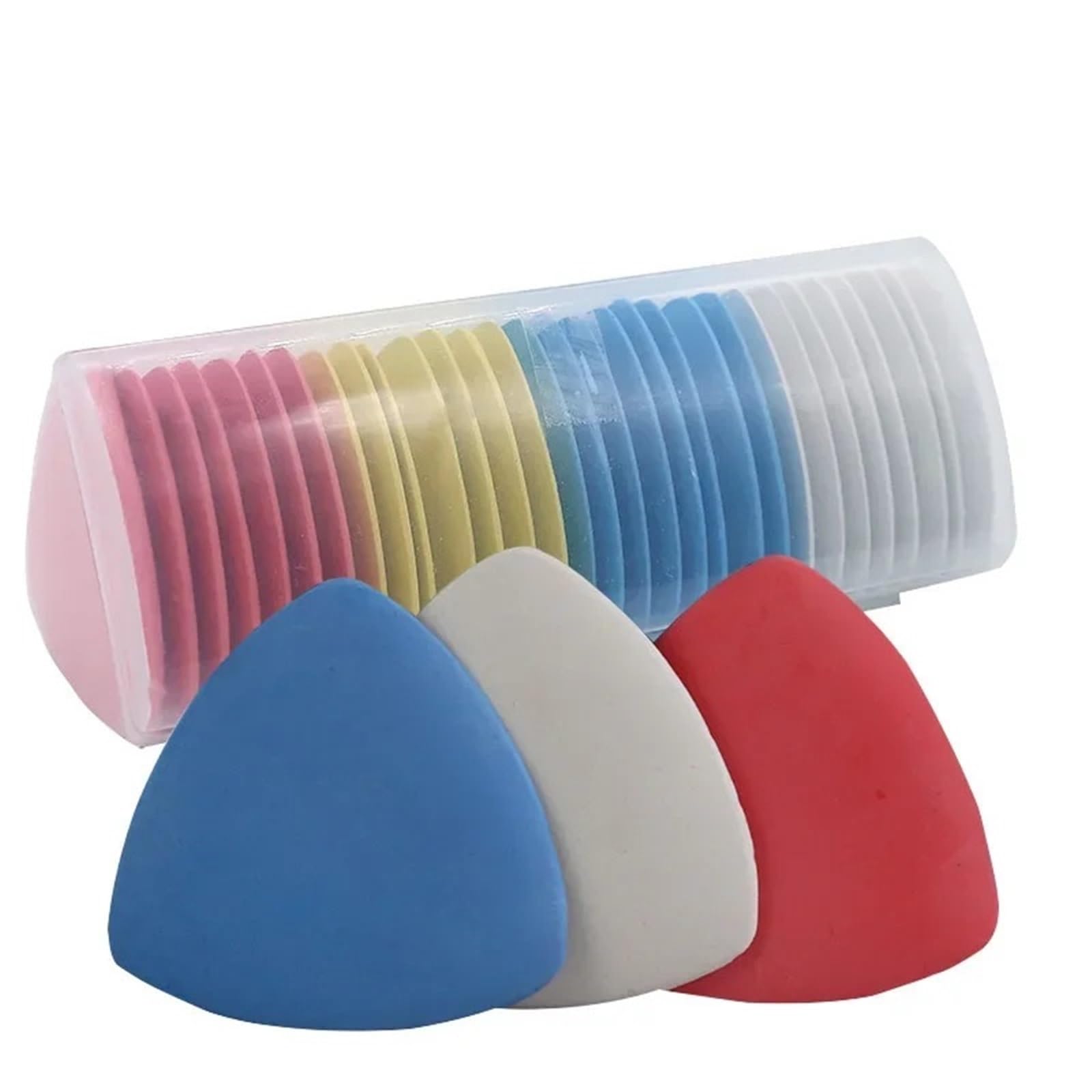Kredy do odzieży, Trójkątna zmywalna kreda krawiecka wielokolorowa Opakowanie 10-30 sztuk(30pcs White)
