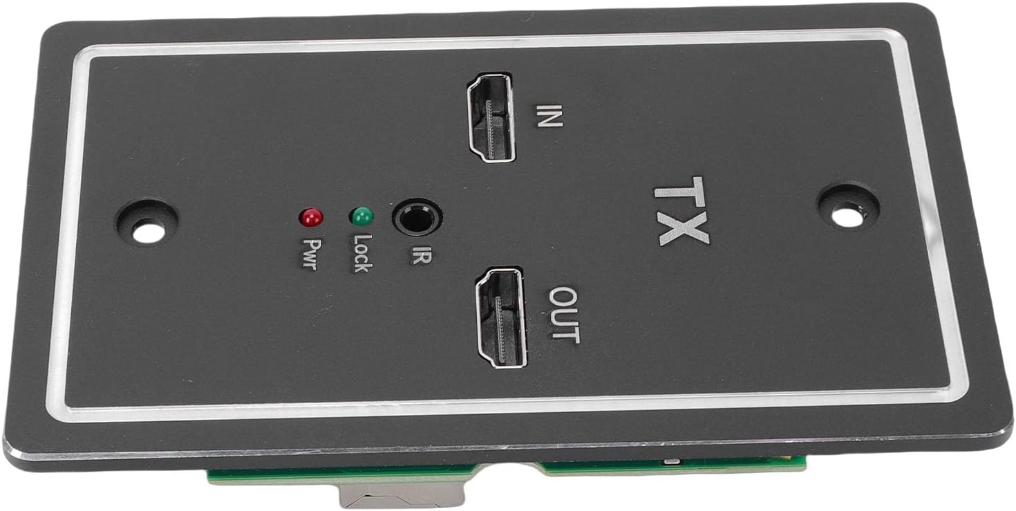 Yoidesu HD Multimedia Interface Wall Plate Extender, HD Cat6 Extender Up to 60m 1080p Support IR Remote Control, with DTS Master Sound, for PC Game Console Projector TV