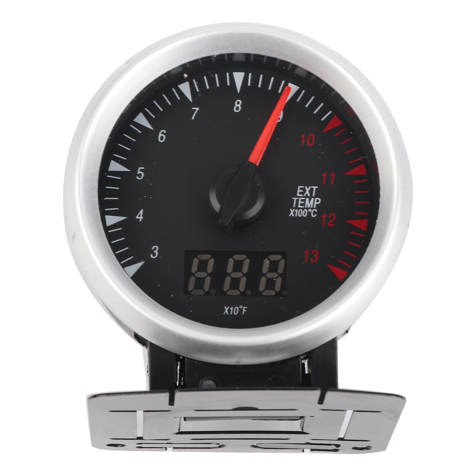 Medidor de Temperatura de Gases de Escape Medidor Digital EGT 300-1300 ℃ para Automóvil de Gasolina de 12 V Diseño de Acero Inoxidable a Prueba de Golpes