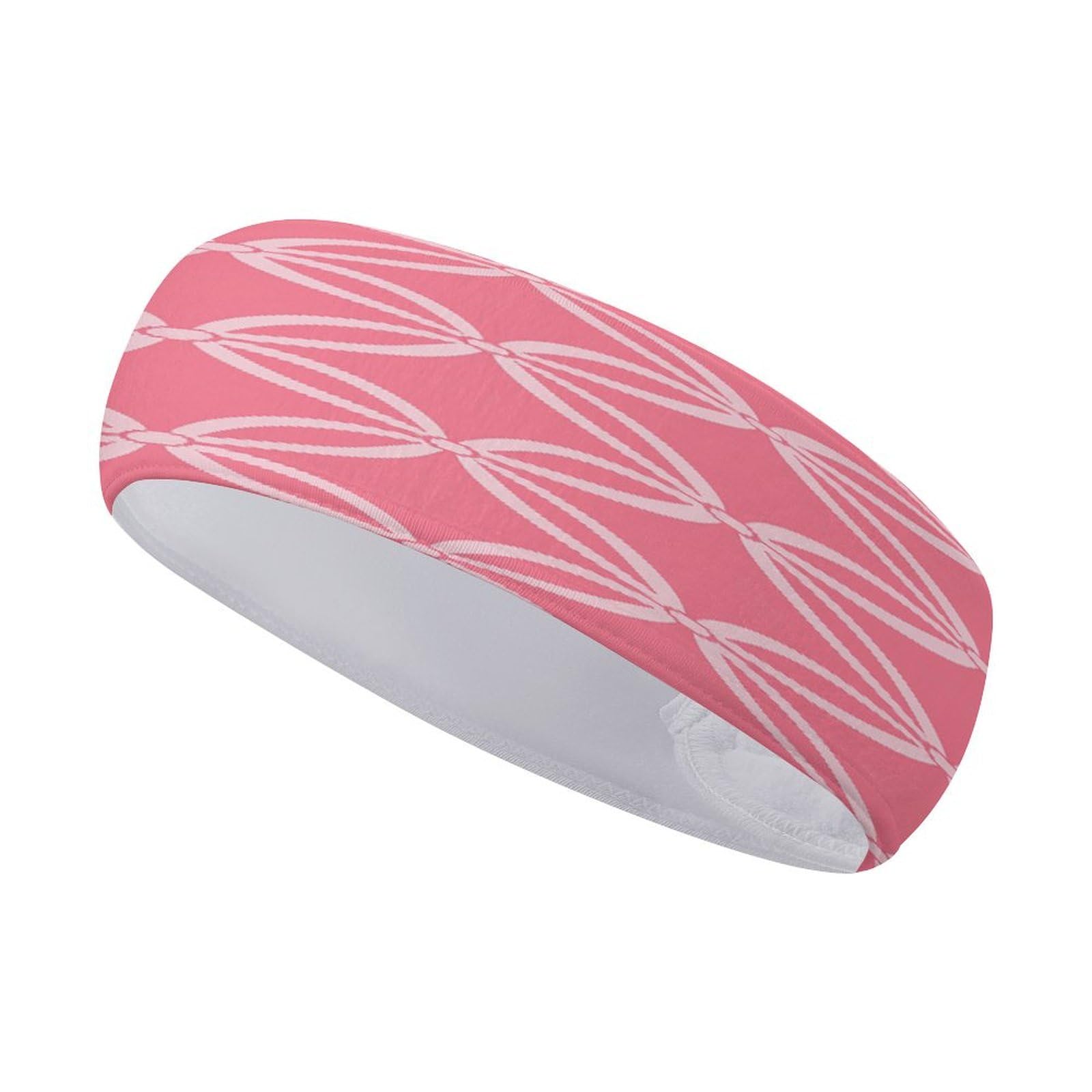 Sports Sweat-Absorbing Headband, Circles and Petals Printed Sweatband,Fitness Sweatband,Portable Sweatband