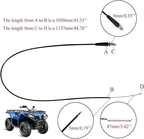Vista 13 de Cable del acelerador de 100 pulgadas para CT200U Mini Baja MB165 196cc 5.5hp MB200 200cc 6.5hp Pit Bike Heat Warrior MOTOVOX MBX10 MBX11 Piezas