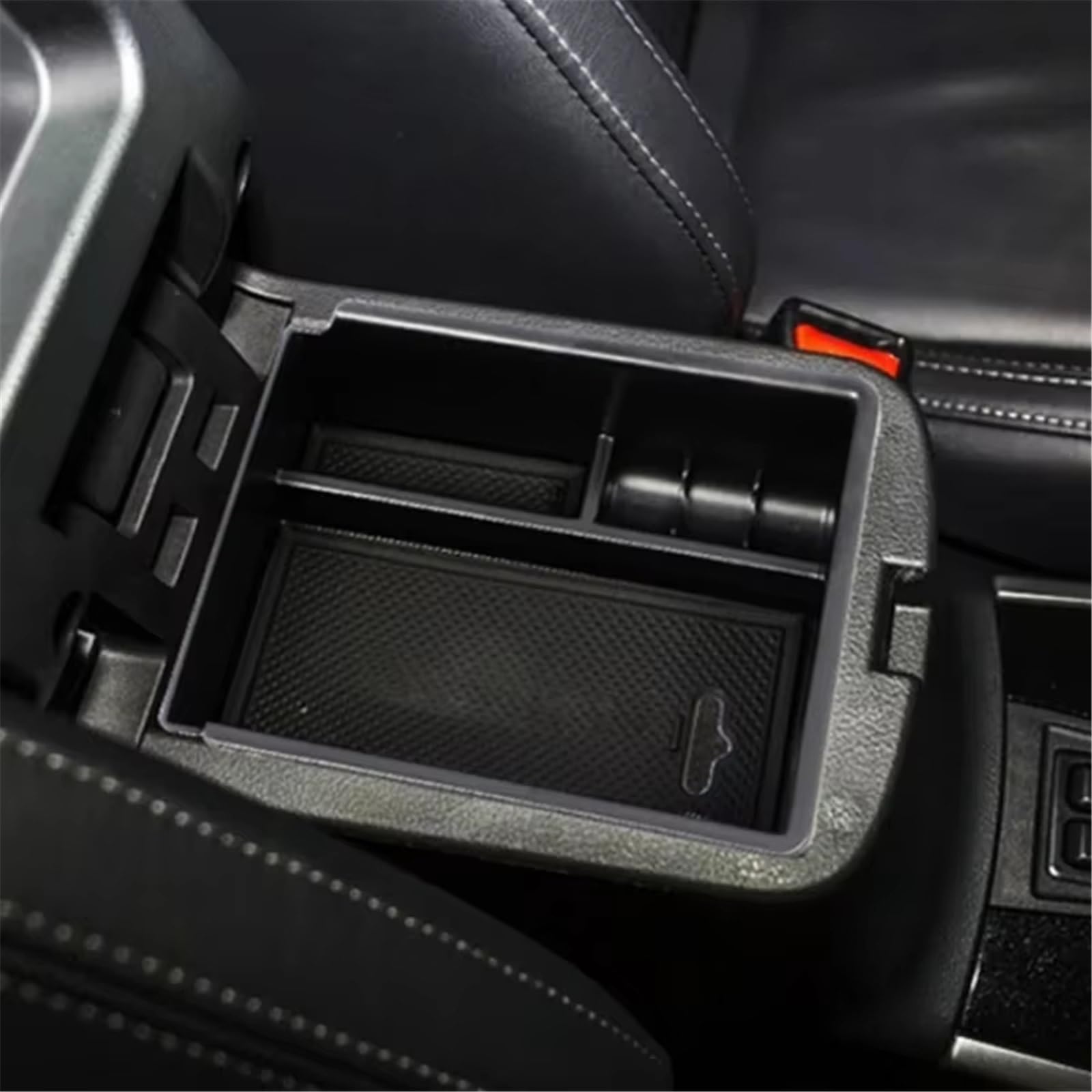 HNDZCYSMGS Boot Organiser Compatible With Mitsubishi For Outlander 2019-2023 ABS Armrest Storage Box Organizer Central Bracket Container Tray Car Accessories