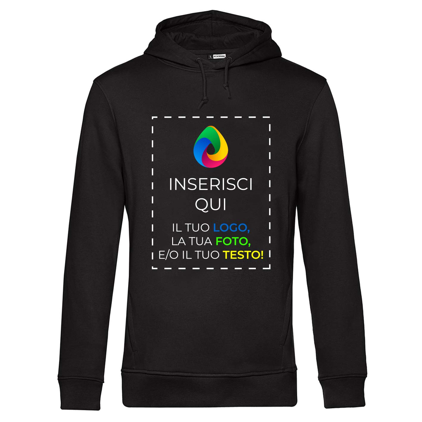 Teetaly Felpa con Stampa Personalizzata- Felpa Uomo con Cappuccio