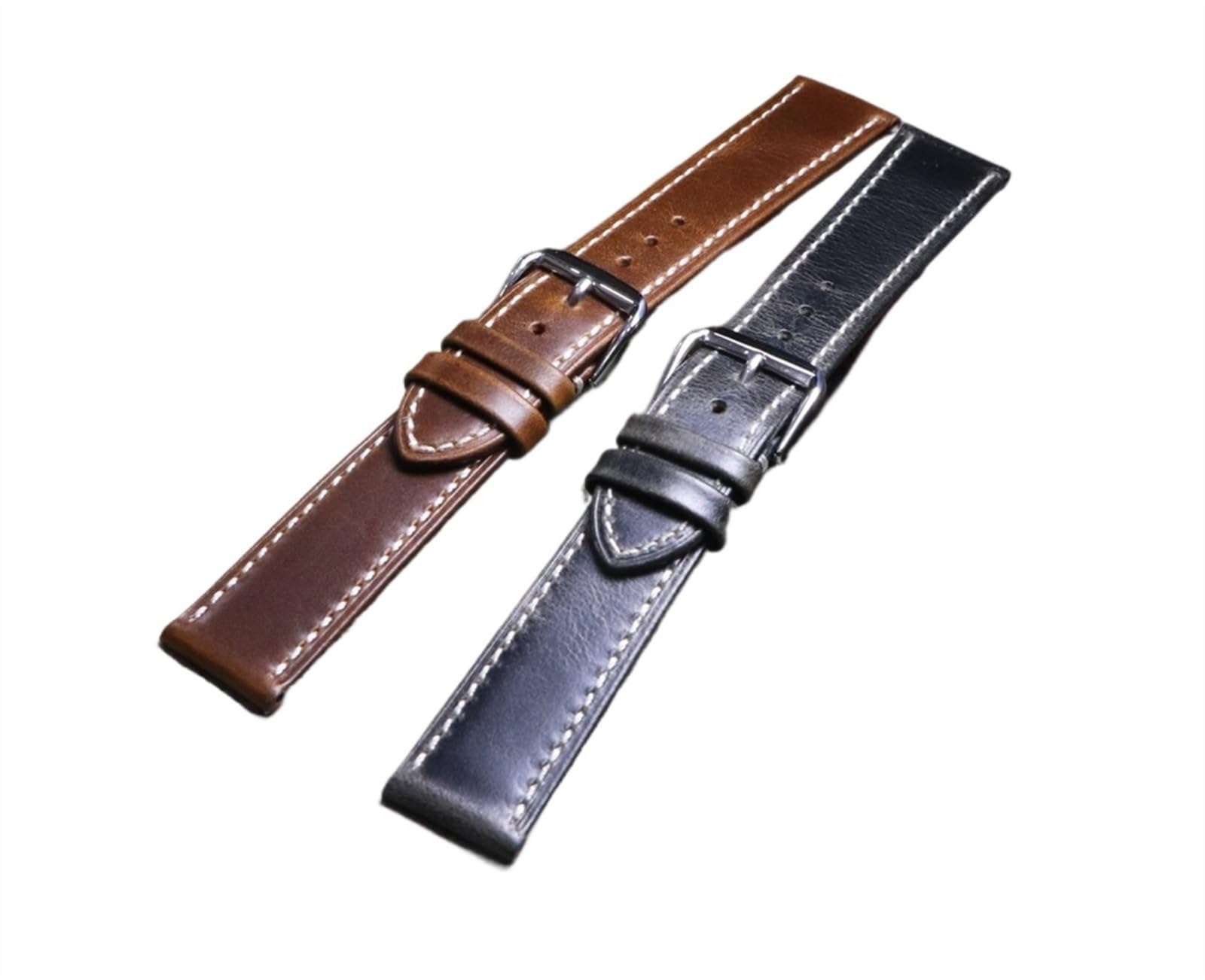 NASUNJIA 18mm 19mm 20mm 21mm 22mm Handgemachte Hohe Qualität Thin Vintage Crazy Horse Echtes Leder Armband Armband Braune Uhr Riemen
