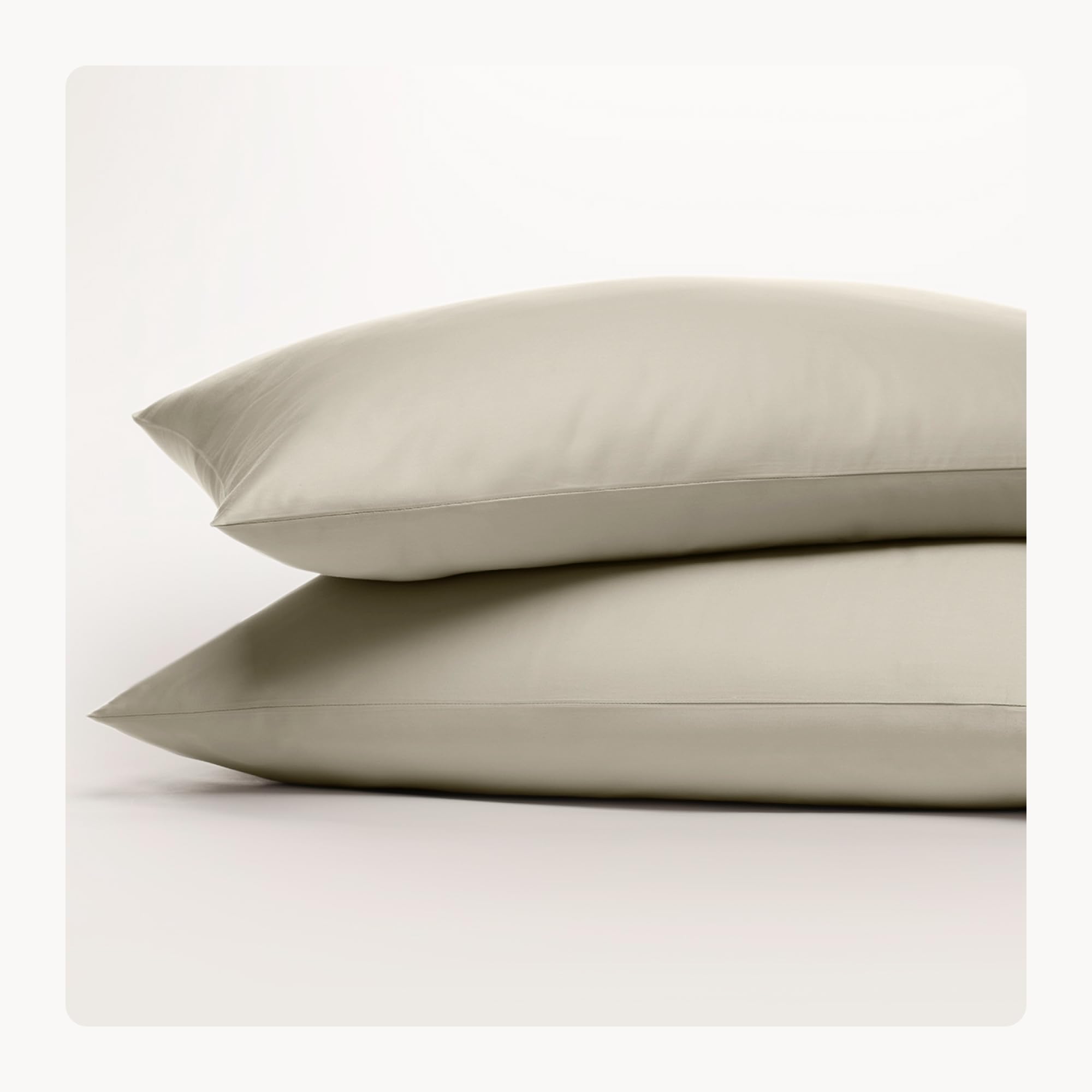 Seralino Federa 70x90 Fodera Tortora/Beige (Set da 2) 100% Cotone Biologico, Federa certificata Oeko-Tex Fairtrade, federe morbide con Cerniera, Fodera per Cuscino 70x90 Cotone