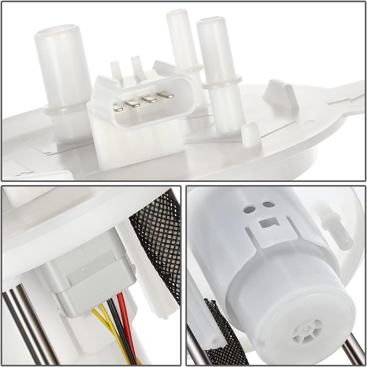 Auto Dynasty E2533M Electric Fuel Pump Assembly Module Compatible with Ford F-150 Lincoln Mark LT 5.4L Gas Engine 2005-2008, 12V, White