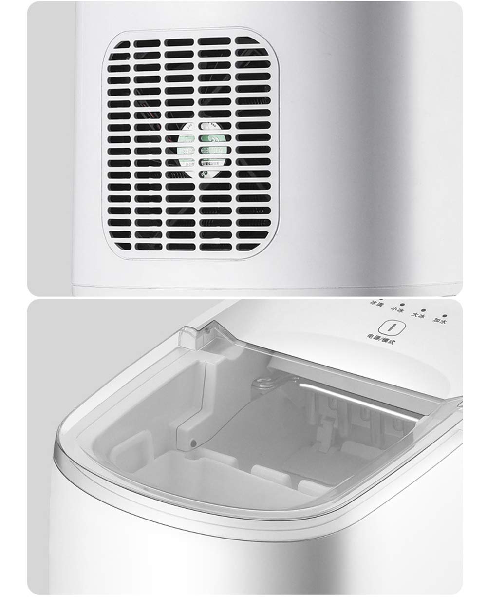 Countertop Portable Ice Maker Machine Makes 33 Lbs Of Ice Per 24 Hours With Self-Cleaning Program LED Display Round Ice Cubes Gold (Color : Gray) (Color : Gray) on Fridge.com - View 6